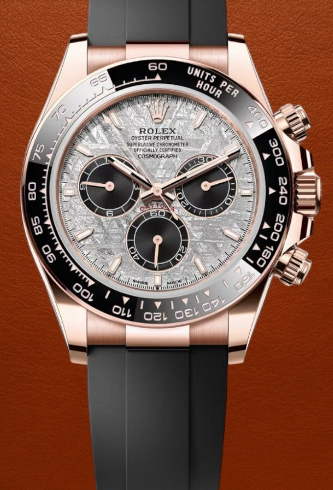 Rolex Cosmograph Daytona, Everose Gold, Meteorite Dial, Black Ceramic Bezel, 40mm