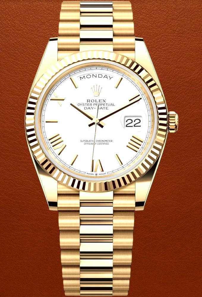 Rolex Day Date White Numeral Dial 40mm