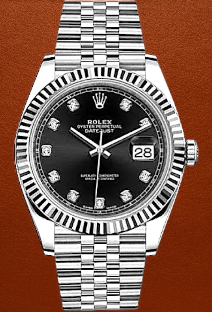 Rolex Datejust Black Diamond Dial 41mm