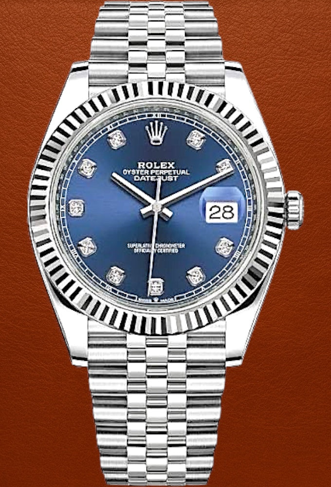 Rolex Datejust Blue Diamond Dial 41mm