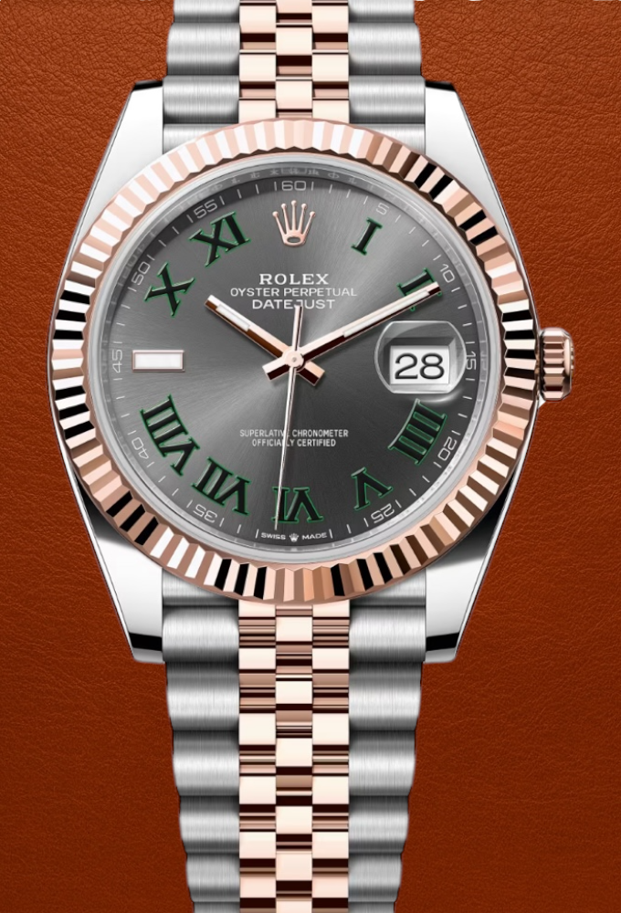 Rolex Datejust Everose Slate Roman “Wimbledon” Dial 36mm