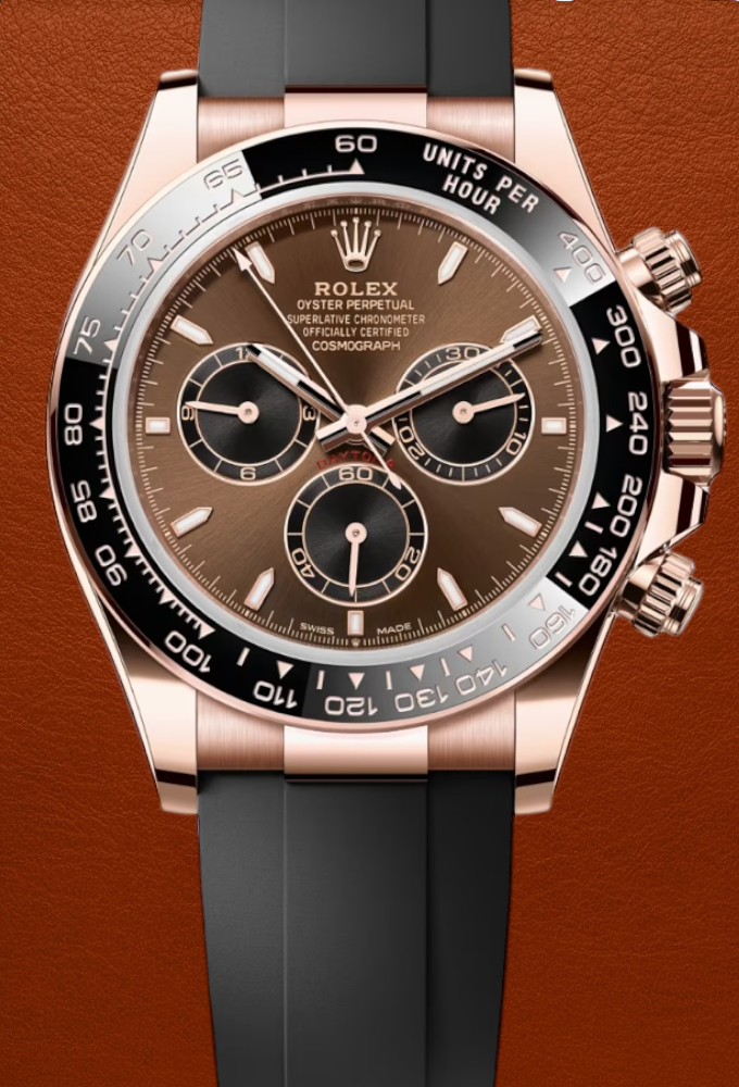 Rolex Cosmograph Daytona Oyster Flex Everose Chocolate Dial 40mm